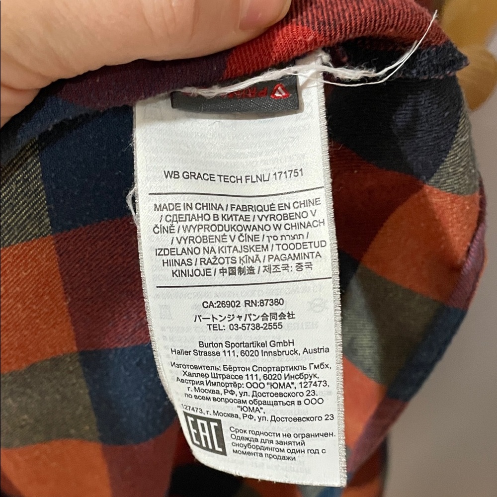 BURTON Grace Multicolor Plaid Button Down Women’s XS Colourful Flannel Shirt - Picture 8 of 11